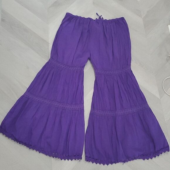 Advance Apparel Women’s Flare Leg & Lace Pants, one size - Picture 4 of 5